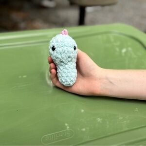 Plush Snake Toy Light Blue